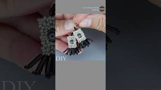 【DIY】Beaded Earrings #handmadejewelry #halloween #diy #beadedearrings #beads #beadsjewellery #Shorts