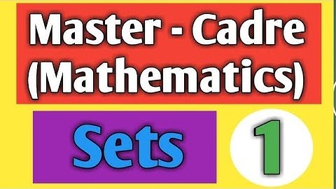 Sets part1 For Master Cadre by KK Paathshala