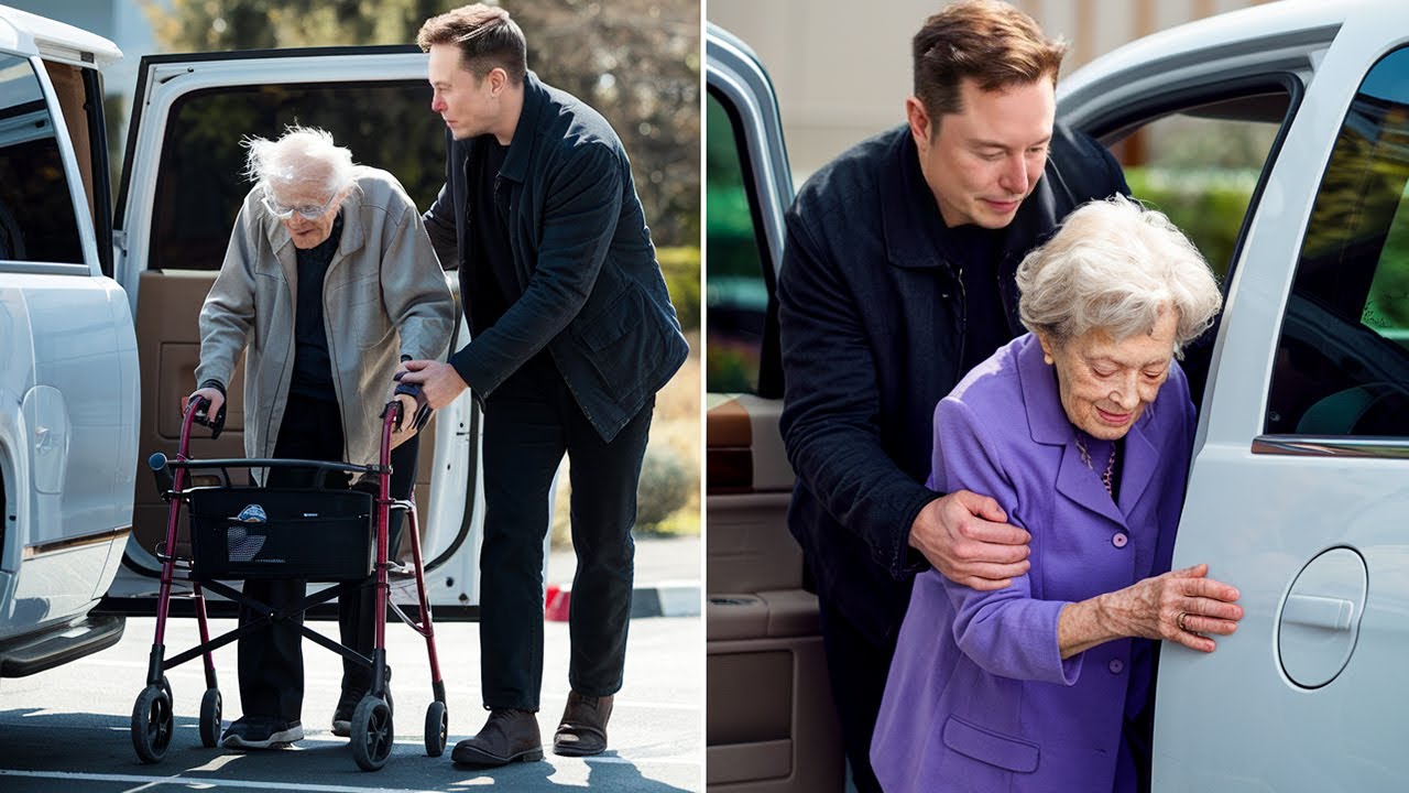 Elon Musk Steps In to Help Elderly Couple Into Their Car - What He Does