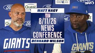 Giants OC Matt Nagy on developing QB Jaxson Dart, Big Blue DC Dennard Wilson talks developing the D