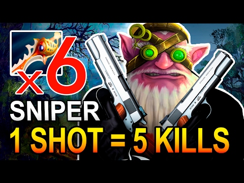 Видео: SNIPER 1 SHOT = 5 KILLS | MONTAGE DOTA 2