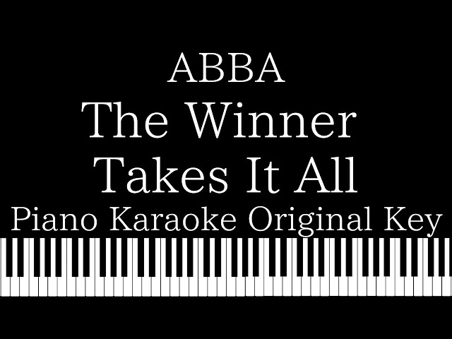 【Piano Karaoke Instrumental】The Winner Takes It All / ABBA【Original Key】 class=