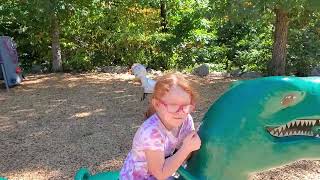 Rosemary Jade and Daddy on the dinosaur North Attleboro MA  [9/10/2024]