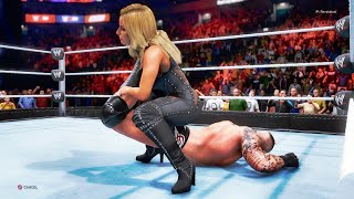 WWE 2K20: Trish Stratus (high heels) vs Randy Orton, Intergender Wrestling