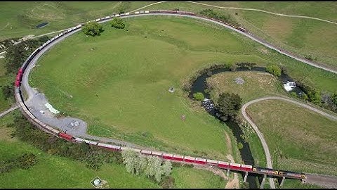 Turangarere horseshoe curve by drone