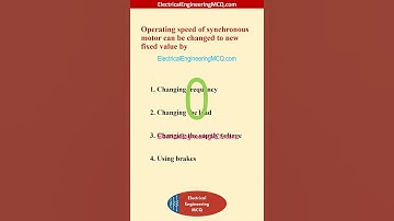 Operating speed of synchronous motor can be changed to new fixed value by