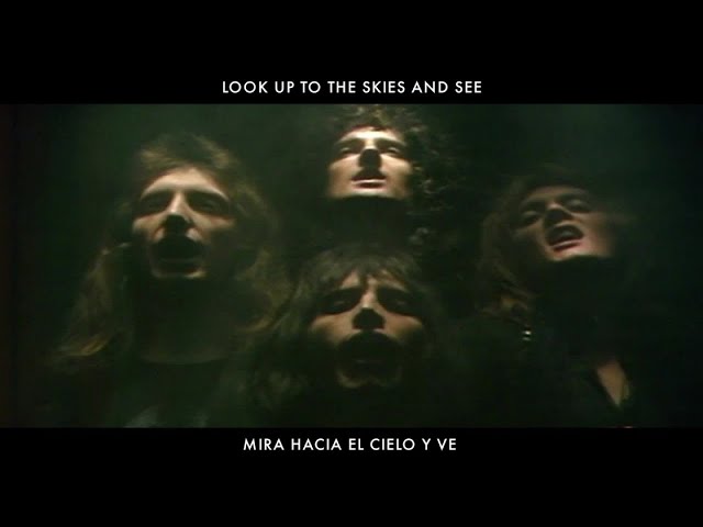 Queen - Bohemian Rhapsody (Lyrics In Spanish u0026 English / Letras en Inglés y en Español) class=