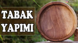 Adım Adım Tornasız Ahşap Tabak Yapımı / Making Wooden Plate Step by Step without Lathe