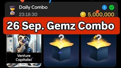 Gemz Daily Combo Today 26 September/ Gemz daily code/ Gemz daily combo today #gemzcombo #gemzcod