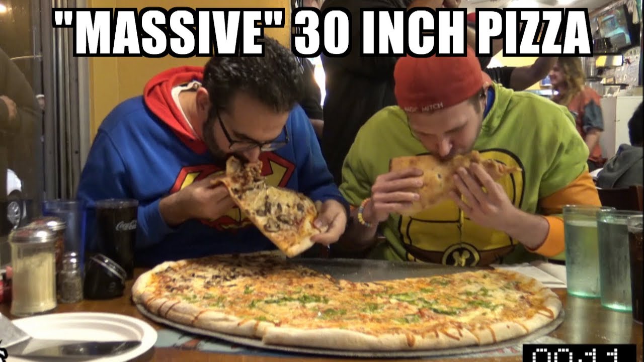 Massive 30 Inch Pizza Challenge w/ Magic Mitch & Randy Santel in San Diego Freak Eating YouTube