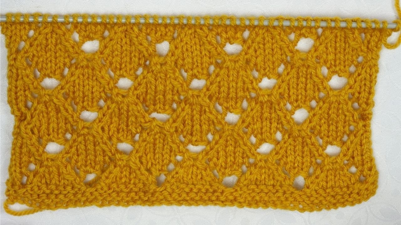Tuto tricot point de losange ajouré - La Grenouille Tricote