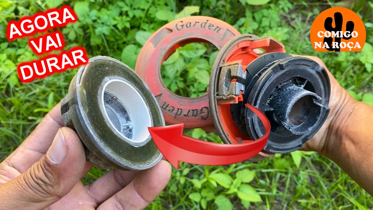 VEJA O QUE FIZ NO CARRETEL AUTOMÁTICO DA GARDEN PARA ROÇADEIRA