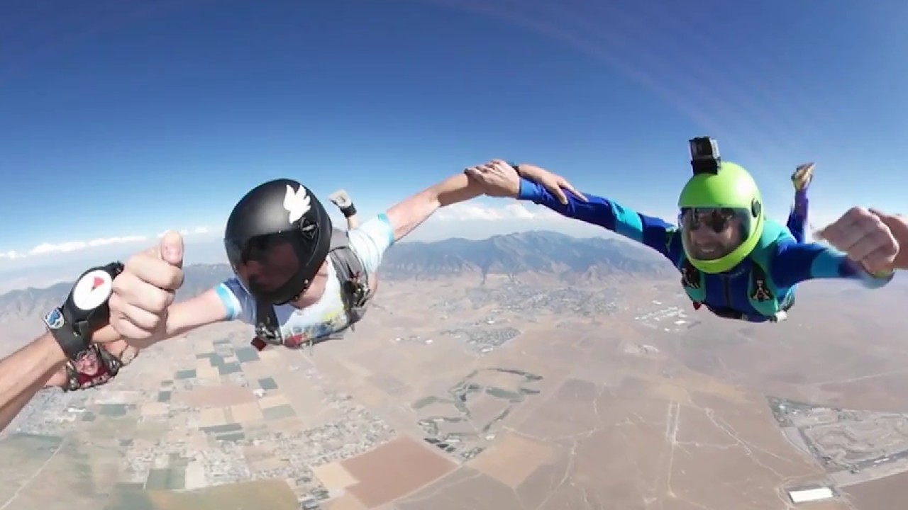 Skydive Utah in Virtual Reality (279) 4Way Belly + Outside Camera