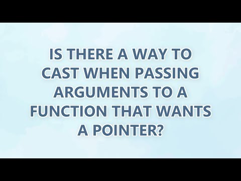 Is there a way to cast when passing arguments to a function that wants a pointer?
