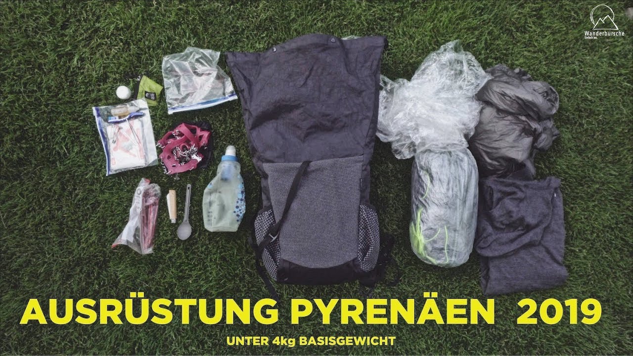 Meine ultraleichte Ausrüstung 2019 -  Pyrenäendurchquerung HRP