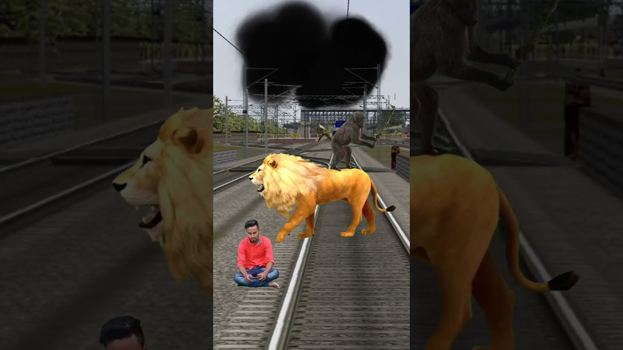 Baby Vs Tiger Funny Vfx Magic Train Video Youtube