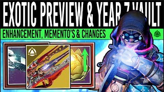 Destiny 2: NEW EXOTIC WEAPONS & ENHANCEMENT UPDATE! Content LEAVING, Memento Changes, Relic Info