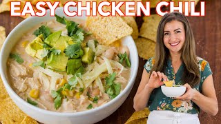 Easy White Chicken Chili (Stovetop Recipe)