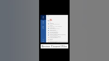 How to Recover Unsaved Files in Microsoft Word.