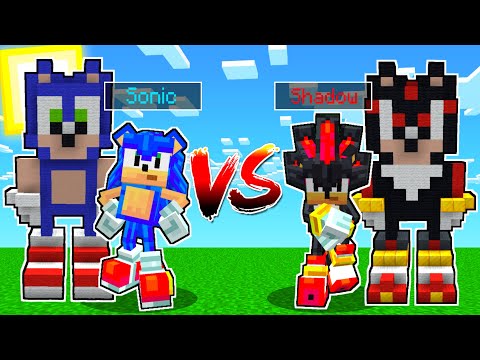 SONIC VS SHADOW NO DESAFIO DO MINECRAFT! | Batalha de Construção