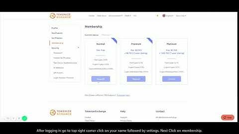 Tokenize Xchange on How To Upgrade Membership