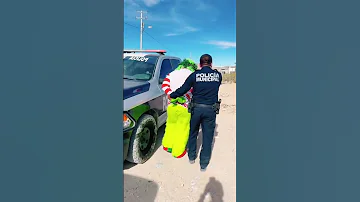Arrestaron policías de Juárez al Grinch por "robar la Navidad"