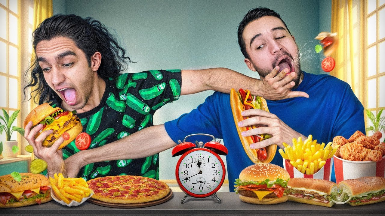 کی میتونه سریع تر بخوره ؟؟ مسابقه گذاشتیم ترکیدیم 😂😵