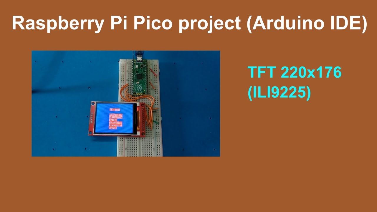 Raspberry Pi Pico TFT ILI9225 demo | Arduino IDE - YouTube