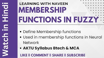 Membership function | Membership Function in Fuzzy Logic | Membership Function in Fuzzy
