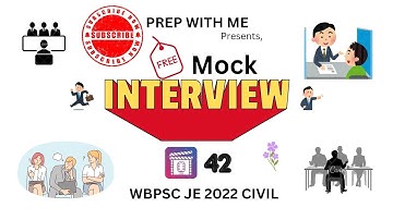 FREE MOCK INTERVIEW SESSIONS | WBPSC JE CIVIL 2022 | CANDIDATE : PREMANGSHU DAS | PREP WITH ME | 42