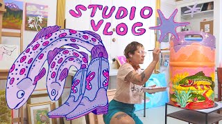 a cozy few weeks in my art studio ✿ fall studio vlog