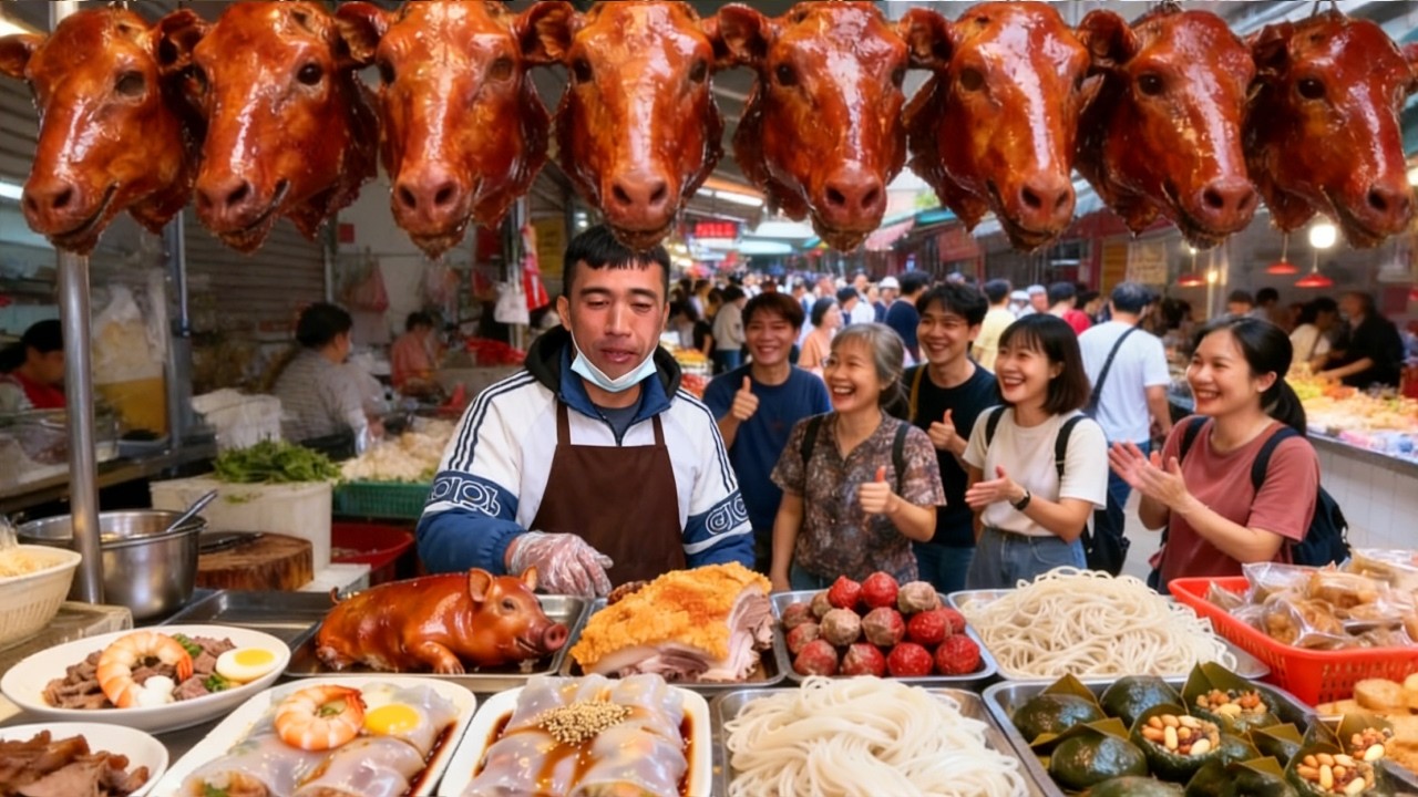 新疆喀什99年小哥卖羊头汤，5元起卖羊眼睛羊脑都有，日销火爆深受欢迎！#麦总去哪吃