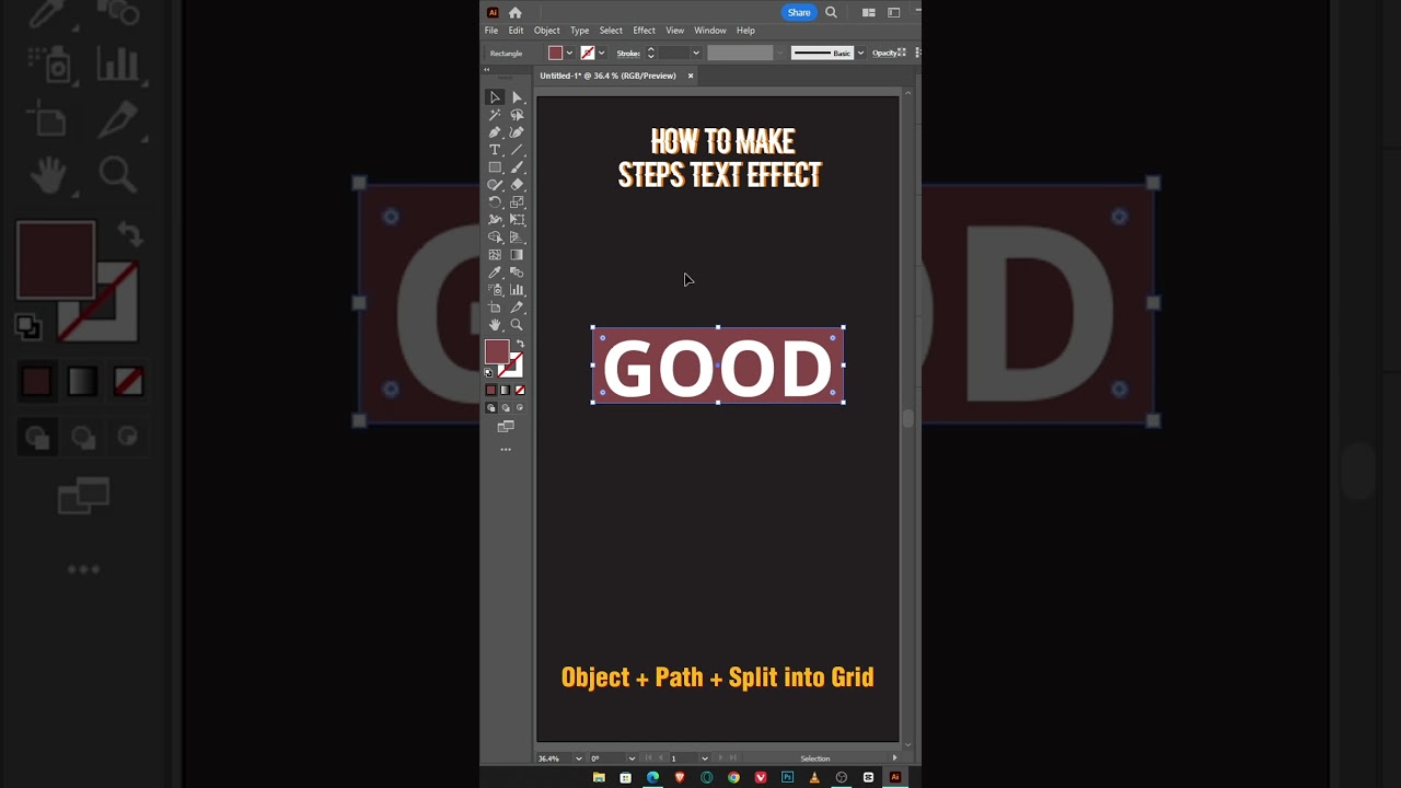 Create steps text effect in Adobe illustrator cc 