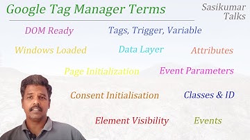 Google Tag Manager Terminology in Tamil  - Sasikumar Talks #SasikumarTalks