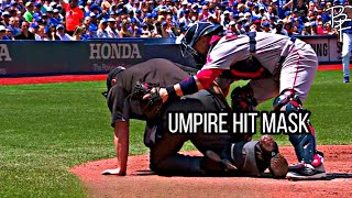 MLB | UMPIRE STRUCK in the MASK