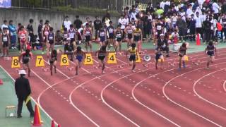 2016/4/23 総体予選会 男子5支部 100ｍ ﾀｲﾑﾚｰｽ7組