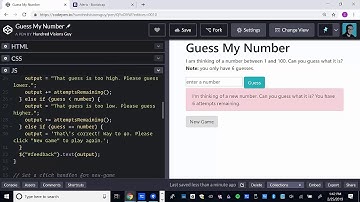 Create a Guess My Number game with Bootstrap and jQuery Version 1.0.0