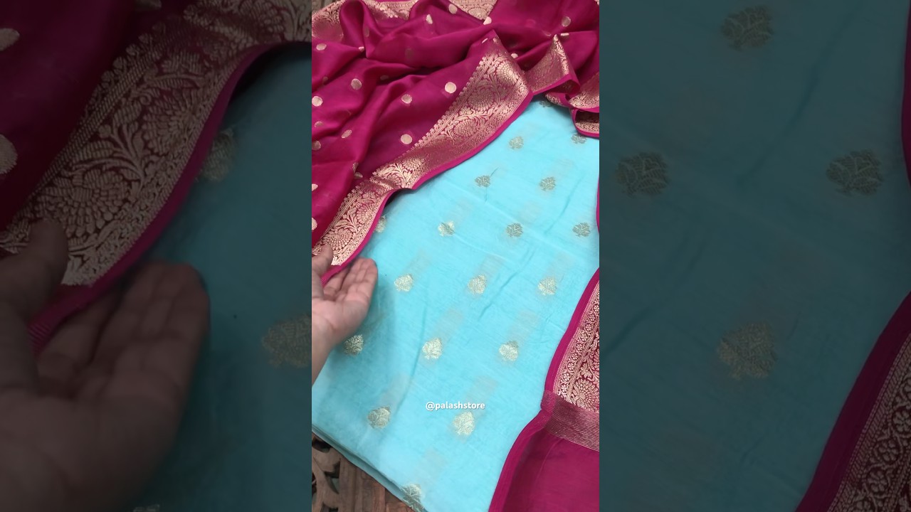 Chanderi Top & Dupatta Sets | Chanderi Suits | Palashstore 