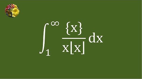 An elegant improper integral that results in Euler-Mascheroni constant