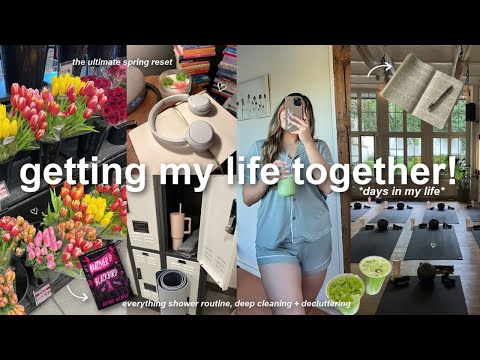 productive spring days in my life!🍓 spring reset, everything shower routine & deep cleaning! thumbnail