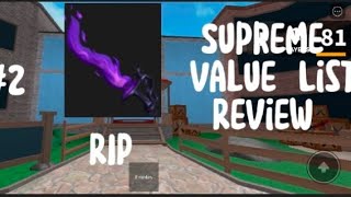 Supreme Values Review #1 (MM2) 