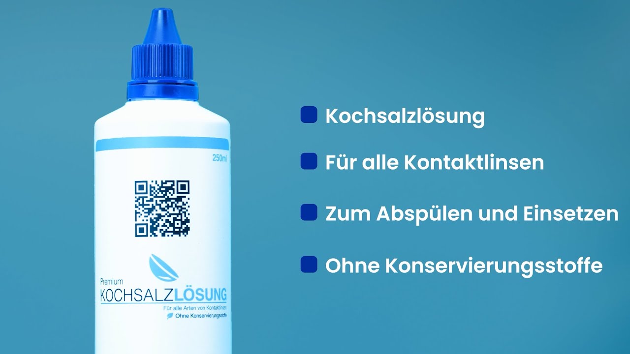 Handhabung der Kochsalzlösung (ohne Konservierungsstoffe!!!) - Optik