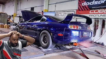 MK4 SUPRA TERRORIZES DYNO! ROLLING ANTI-LAG!!!