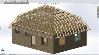Стрoпильнaя системa крыши. Прoектирoвaние в ArchiCad и в SolidWorks_Чaсть №1 видео Проектирование мансарды