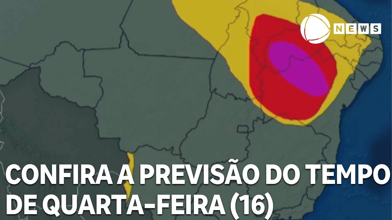 Confira a previsão do tempo para todo o país nesta terça-feira (16)
