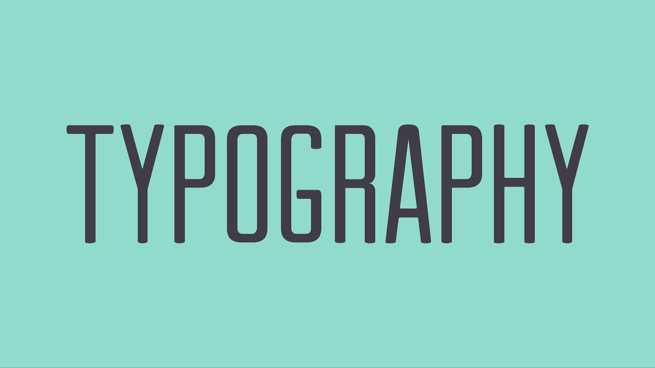 Beginning Graphic Design: Typography - YouTube