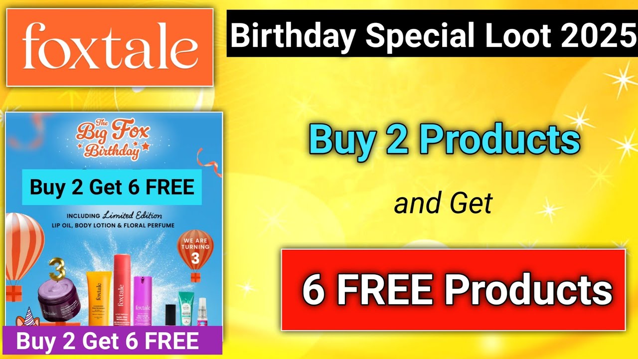 Foxtale Birthday Sale ll Nykaa Coupon Code 2025 l  l Foxtale buy 2 get 5 free l foxtale coupon code