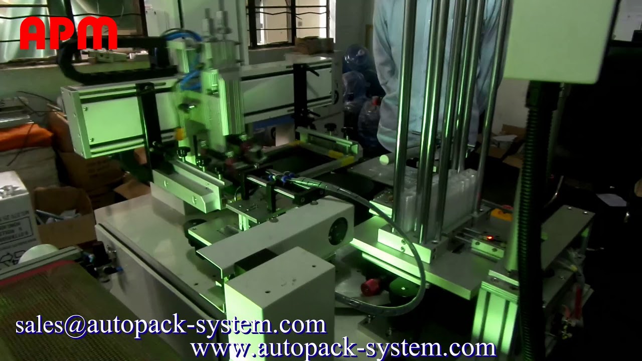 High precision 4 station 20CM ruler automatic screen printing machine ...