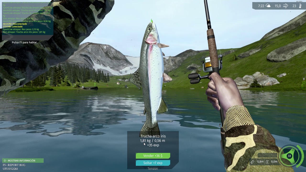 Fishing simulator game