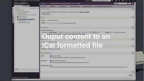 Output content to an iCAL file